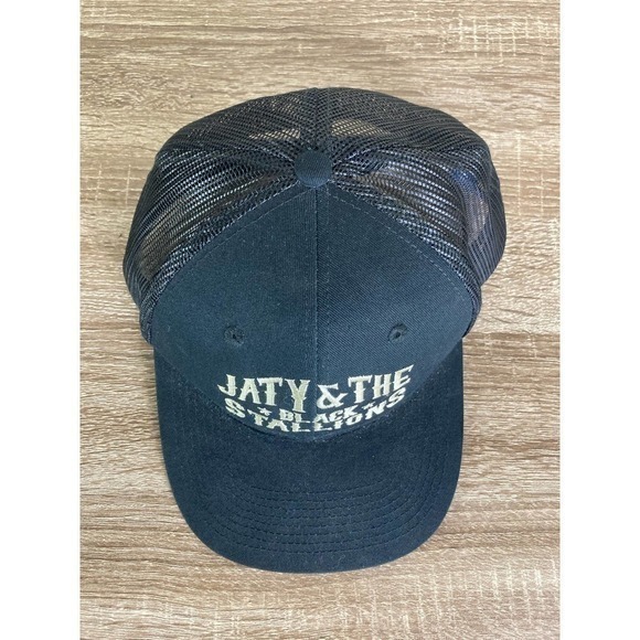 Jaty & The Black Stallions Hat Unisex Snapback Mesh Back Music OSFA Black Cap - Picture 4 of 9